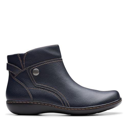 Clarks Collection Women's Ashland Mabel Ankle Boot, Navy Tumbled Leather, 8.5 Medium US - image 2