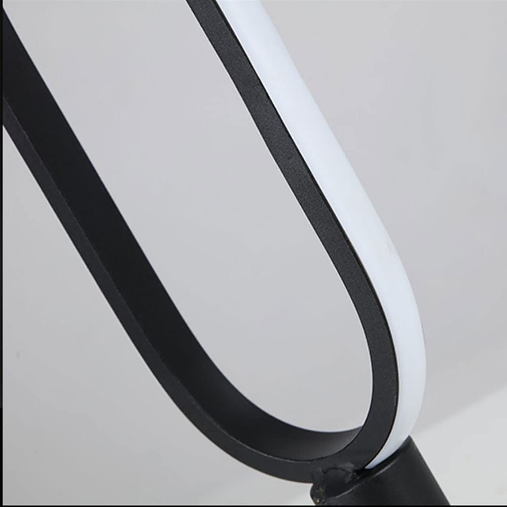 Accesorios de lámpara de mesa Lámpara de escritorio de metal en forma de O LED Protección para los ojos Barras recargables Lámpara de escritorio inalámbrica portátil negra