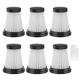 KUWUNG HEPA Filter, 6 Stück Ersatzteile für Moosoo K12, K12 PRO, K13, Filter Set Staubsauger Filter Akkustaubsauger Zubehör, für Genius Invictus One 1.0 X7, Foxnovo 13KPA / 2.0 Handstaubsauger