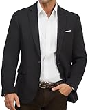Blazer Homme Veste De Costume Coupe Regular 1 Bouton pour Mariage Bureau Cérémonie et Soirée Noir XL