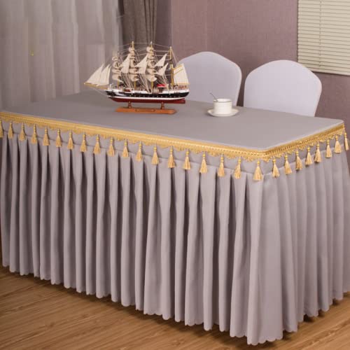 Nappe basse grise ajustée pour habiller et protéger vos tables de buffet