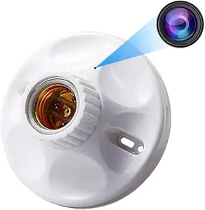 FREDI HD PLUS Spy Camera WiFi Lamp Holder 1080p Full HD Video Resolution 24hrs Live Video Streaming Feed Indoor Home Security Camera Inbuilt 32GB SD Card (iWFCam APP)