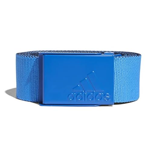 adidas Golf Standard Reversible Web Belt, Blue Rush, OSFM