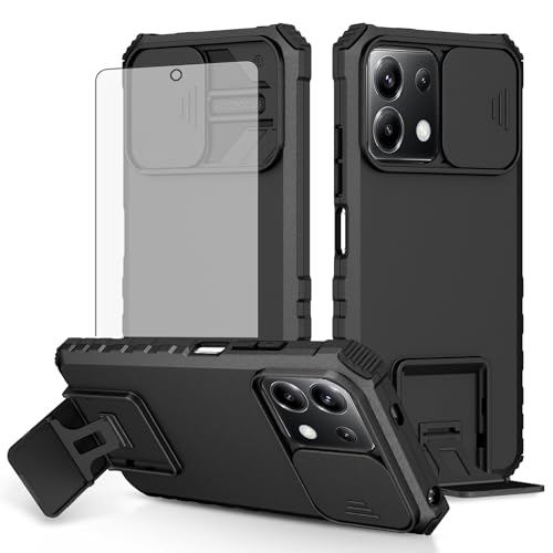 Coque Poco X6 antichoc avec béquille intégrée et cache coulissant appareil photo