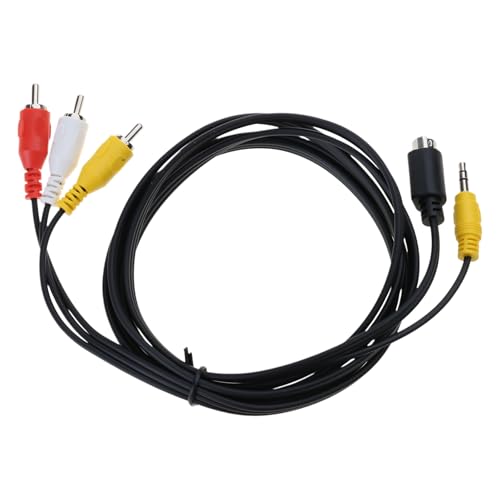 ZEXKENS S-Video 4Pin with 3.5mm to 3RCA Composite Cable PC to HDTV Video 3.5mm Sound to Composite Adapter Converters Video Cable