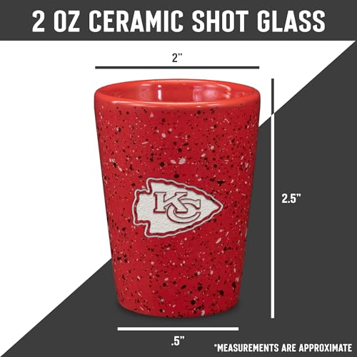 Rico Industries CSK2701RD Nfl Football Kansas City Chiefs 2Oz Ceramic Shot Glass thumb #5