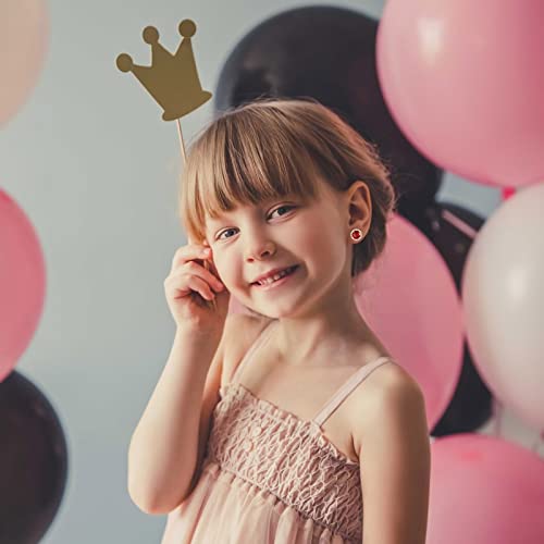 January Birthstone Stud Earrings For Women, Genuine Garnet Stud Earrings 18K White Gold Plated S925 Sterling Silver Halo Round Red Birthstone Earrings January Birthstone Stud Earrings For Women Wife Gifts #TOP2