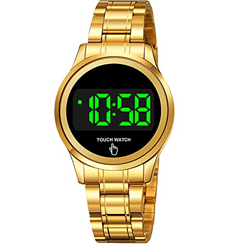 APCHY Armbanduhr Für Männer Frauen, Mode Wasserdicht Quarz Analoguhr Mit Zeitdatum, Rechteck-Wahl-Business-Kleid Handuhr Für Paare,Gold Cover