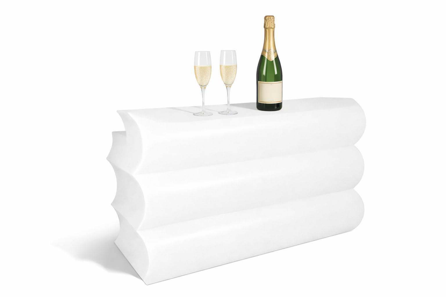 Kloris Bancone Bar Cassa Reception Desk mod. Clipper cm 145x88x110 h Bianco Made in Italy
