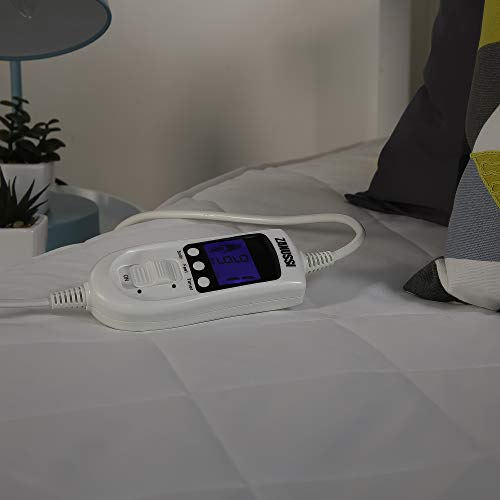 Zanussi Electric Blanket, Heated Double Fitted Underblanket, 9 Heat Settings, Low Energy & Energy Efficient, Machine Washable, Overheat Protection, 135 X 190 cm, 60W, White ZEDB7002, 2 Year Guarantee - Image 4