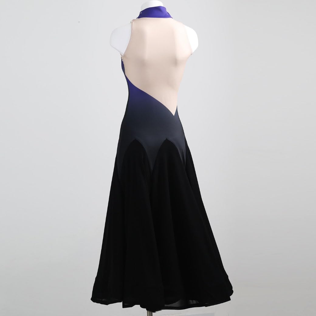 JRUIA Vestidos De Baile De Salón para Competiciones De Tango Traje De Baile Moderno Traje De Flamenco Y Foxtrot Sin Mangas para Mujer Elegante Traje De Vals para Actuaciones