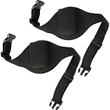 2 Stück Mikrofon-Gürtel-Set aus Neopren für Fitness-Lehrer, Schwarz