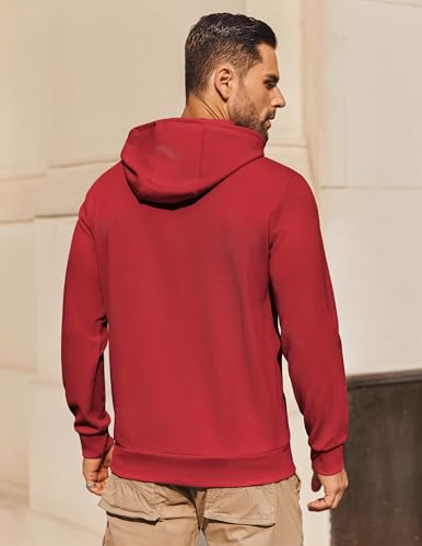 Image of COOFANDY Mens Hoodie Long Sleeve Casual Pullover Hooded Sweatshirt Fashion Drawstring Hoodies with Pocket