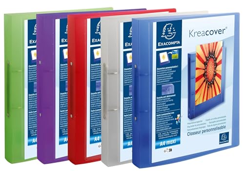 Classeurs personnalisables Exacompta carton de 15 avec pochette transparente