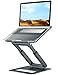 Produktbild tounee Laptop Ständer Höhenverstellbar, Ergonomischer Computer Ständer, Adjustable Laptop Stand, Notebook Halterung Schreibtisch, Standing Desk Converter mit MacBook Pro, Laptops 1017" Grau