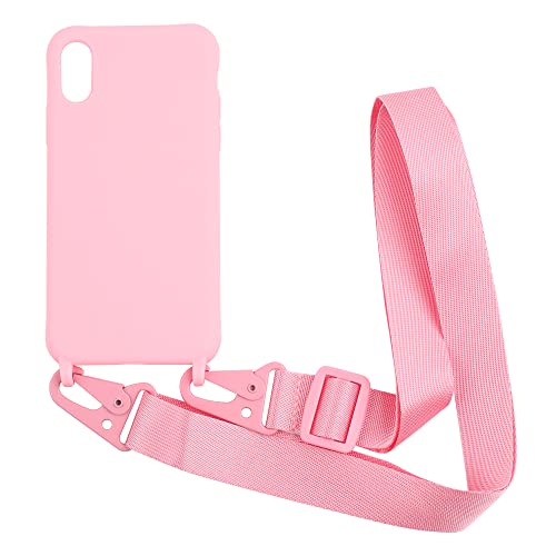 Collier coque iPhone X/XS rose pour ne plus jamais faire tomber son téléphone