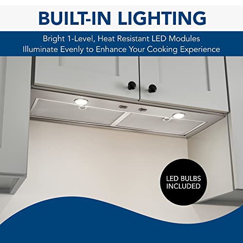 Broan- Nutone Bbn1303Ss Custom Built Insert With 2-Speed Exhaust Fan And Light, 300 Max Blower Cfm, Stainless Steel, 30-Inch Range Hood Power Pack #TOP3