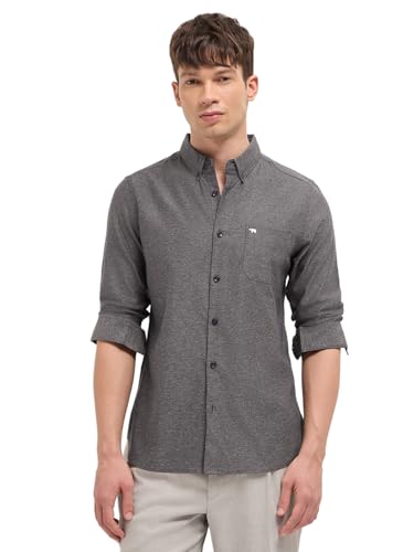 Image of THE BEAR HOUSE Men's Blue Slim Fit Cotton Checkered Shirt
