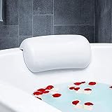 Urhelper SPA Bath Pillow Non-Slip Bathtub Headrest Medium Soft Waterproof Bath Pillows with Suction