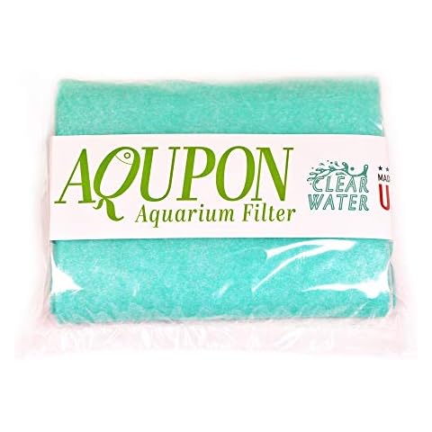 AQUPON Aquarium Polishing Filter Pad 100 Micron Filters - Media Pads - Cut to Fit 24" by 36" - for Fish Tanks, Aquaculture, Hydroponics - USA Manufacturer (4 Pack) Cover