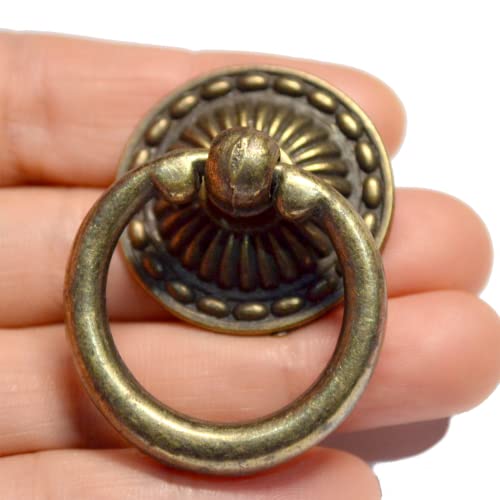 Mikadolly 8 Pcs Bronze Drawer Ring Pulls Vintage Decorative Furniture