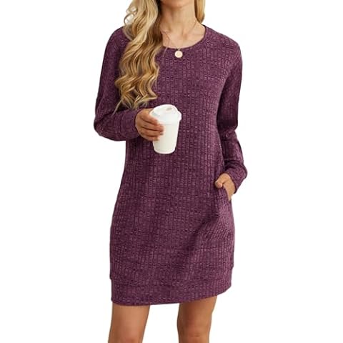 PrinStory Women’s Rose Red Jumper Dress Cover
