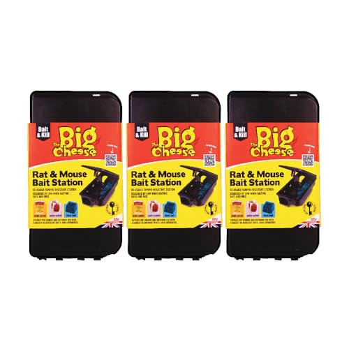 The Big Cheese rat & Mouse Bait Station Unbaited x3
