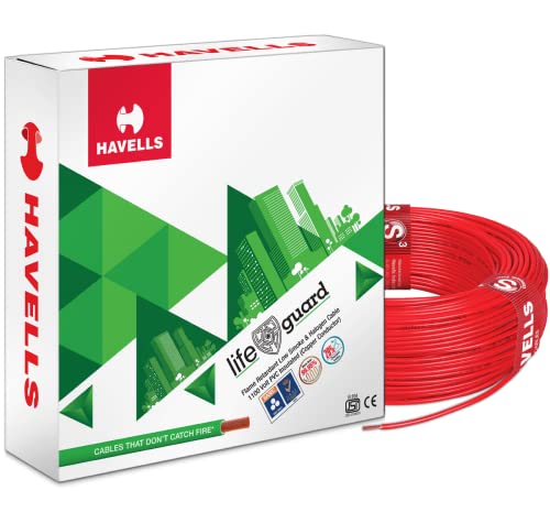 Image of Havells Lifeguard Cable WHFFFNRA12X5 2.50 sq mm Wire (Red)