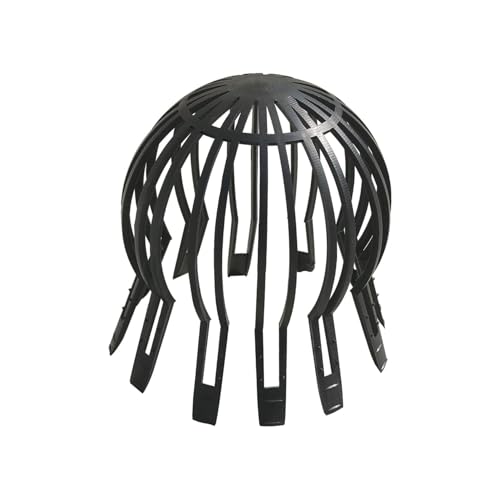 Parafoglie in pvc per Canali di Gronda, Nero, Da ø 60 a 120 mm (Confezione da 5 pezzi)