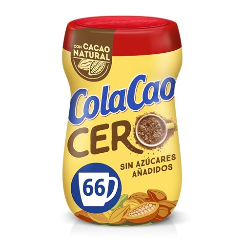 ColaCao, Original, Cacao Soluble Natural con 0% Azúcares Añadidos y sin Aditivos - 500g