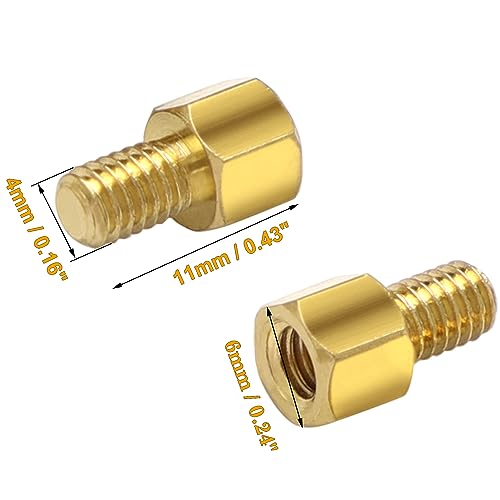 Sourcingmap® 20pz M4x5mm+6mm esagonale maschio