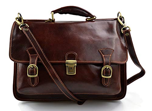 Sac bandoulière en cuir marron, la sacoche élégante pour homme moderne