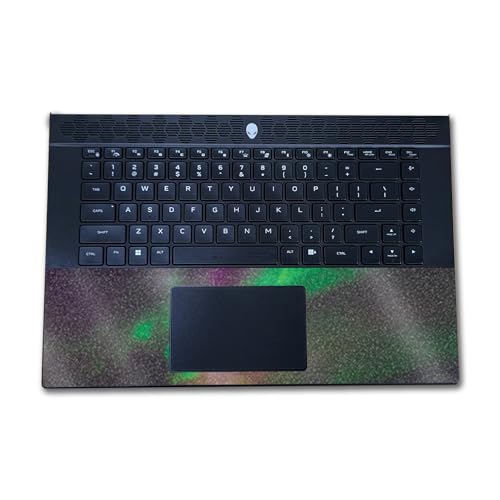 Image of Glossy Glitter Laptop Skin Compatible with Alienware M16 R2 (2024) - Aurora Borealis - Premium 3M Vinyl Protective Wrap Decal Cover - Easy to Apply | Crafted in The USA by MightySkins