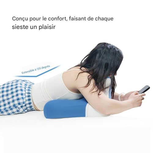 Oreiller de lecture pour lit contre le mal de dos et les tensions cervicales