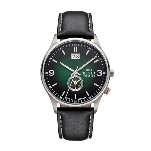 Montre à quartz pour homme étanche 5 bars avec bracelet cuir noir