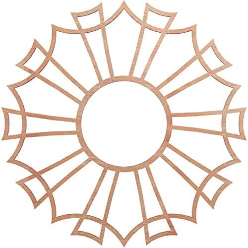 Ekena Millwork 18" OD x 6 3/8" ID x 1/4" T Augustus Wood Fretwork Pierced Ceiling Medallion, Cherry
