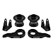 Supreme Suspensions - Full Lift Kit for 2003-2010 Hummer H2 Adjustable 1" to 3" Front Lift Torsion Keys + 3" Rear Lift Spring Spacers + Front Shock Extenders 4WD (Black)