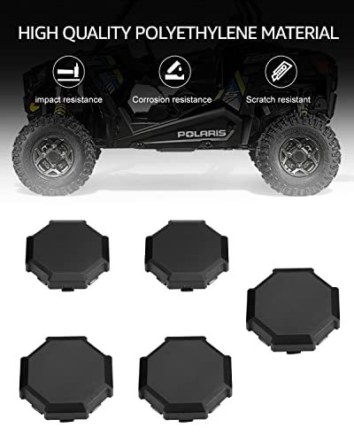 RZR Wheel Center Hub Caps, A & UTV PRO Tire Wheel Rim Center Cap Coves Compatible with 2014-2017 Polaris RZR 900 1000 XP 4 Turbo Accessories, Replace OEM#1522216-655, Black - Thumbnail 2
