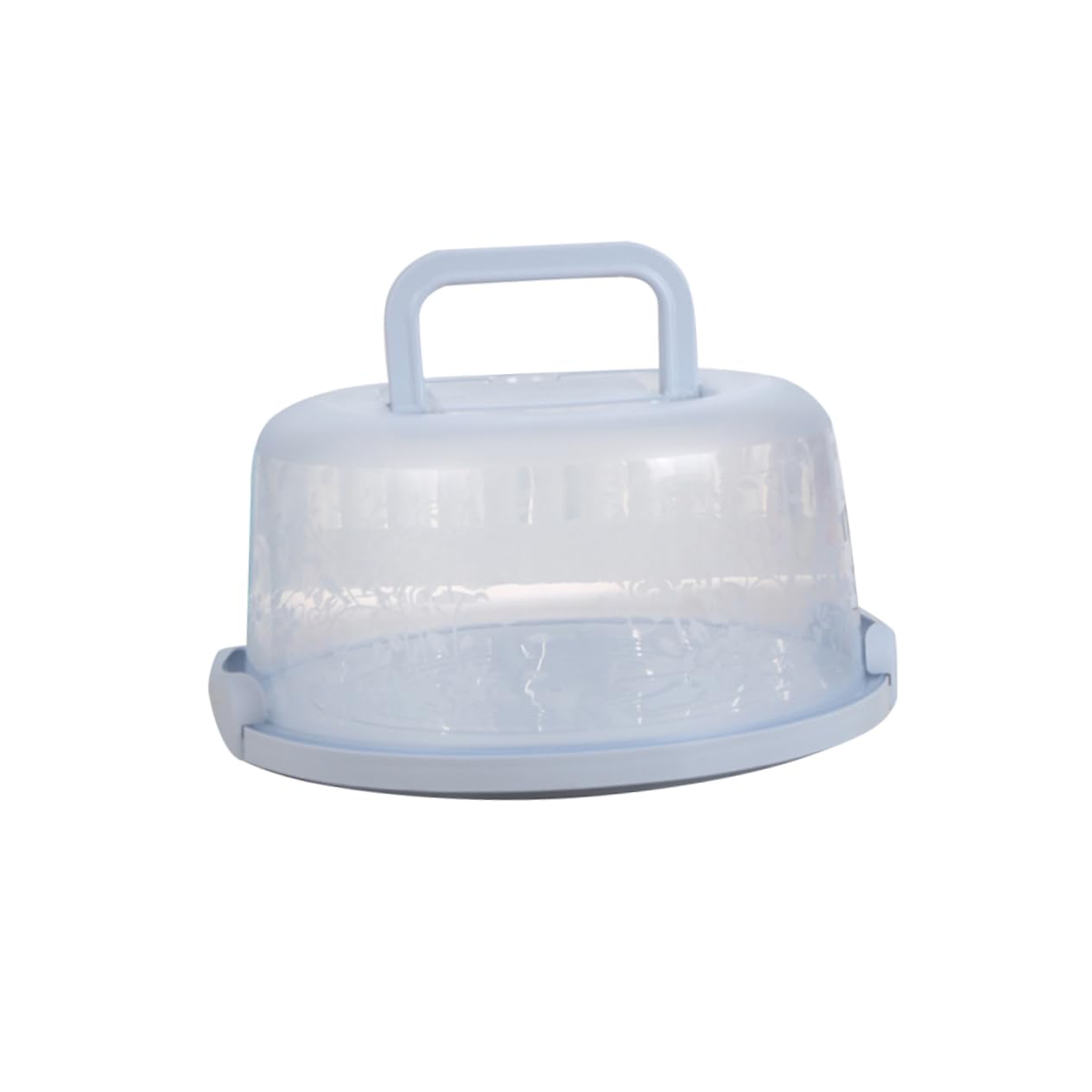 SOLUSTRE Portable Handheld Cake Box Food Storage Container with Lid and Handle for Fresh Keeping for Fridge Kitchen Organization and Outdoor Events Blue