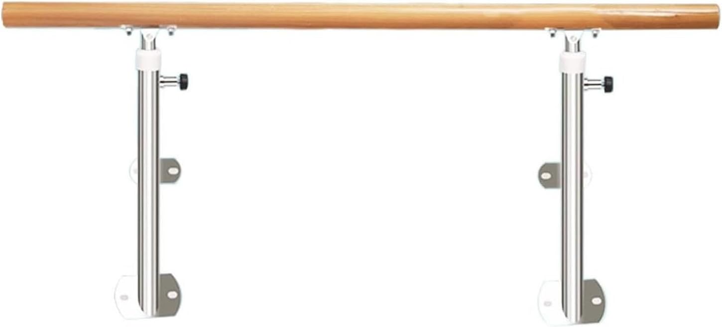 BarreSingle Barre Stick, Non-Slip Ballet Barre Rod Studio, Portable Stretching Dancing Pole Height Adjustable 80-120cm (White 100cm)