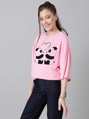 Image of KOTTY Women's Graphic Printed T-Shirt - Soft Cotton Blend Tee for Everyday Style