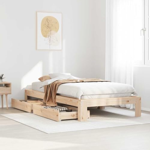 Generico 3309005 - Cubrecanapé sin colchón, 100 x 200 cm, de madera maciza de pino, camas y marcos para camas