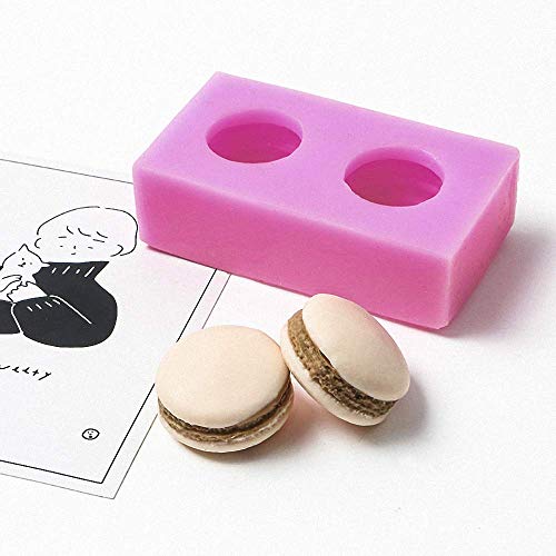 Set Of 2 3D Small Macaroon Silicone Soap Molds Round Macaron Chocolate Candy Fondant Mold Mini Soap Candle Clay Making Mold Cake Decorating Tool #TOP2