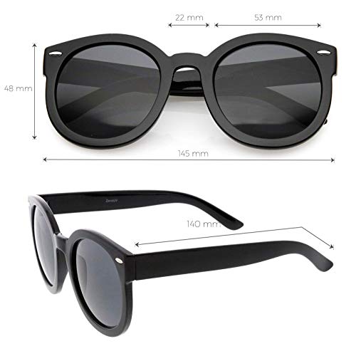 Image of zeroUV - Classic Old School Eazy Loc and Round Retro Oversized Sunglasses with Neutral Lens