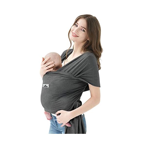 Dresmannst Ecore Baby-Tragetuch, freihändige Babytrage, leicht, atmungsaktiv, weich, Babypartys, Grau