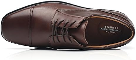 La Milano Wide Width Mens Oxford Shoes Men's Dress Shoes,Wide-1-brown,9 XW US | Image 3