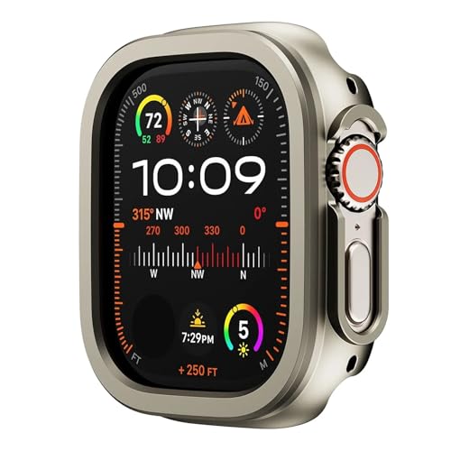 Boîtier Apple Watch Series 9 anti-choc BIK en métal et TPU résistant aux rayures