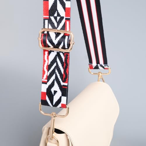 Image of chushui Colorful Pattern Purse Strap, Wide Crossbody Bag Strap Replacement | Change the look of your bag with a simple strap swap.