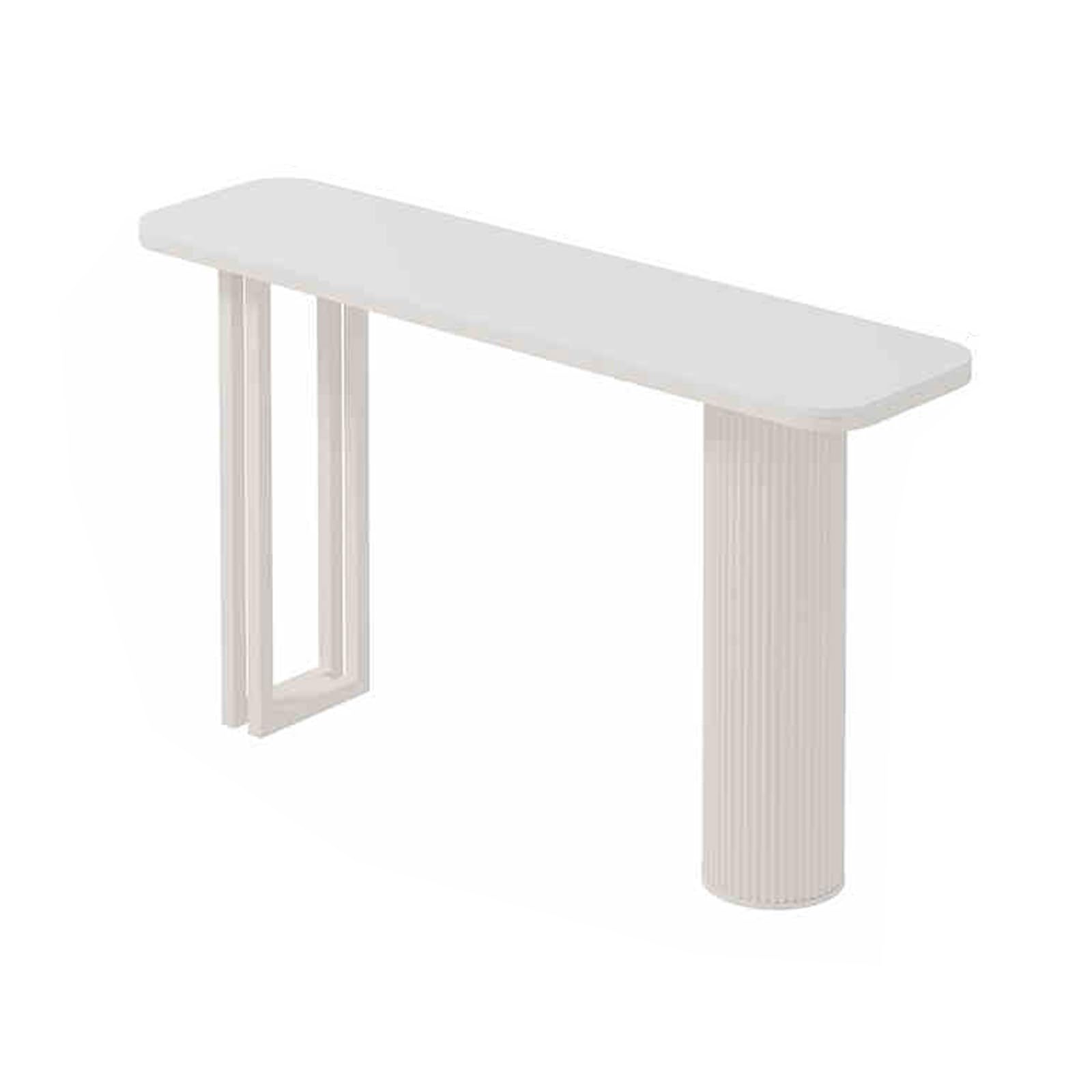 Mesa consola blanca moderna de 80 cm para pasillo estrecho y entrada