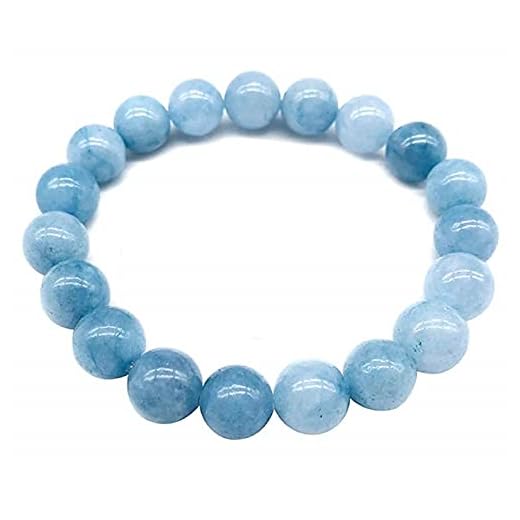 Soothing Bracelet - Natual Aquamarine bracelet - Bring Positive Energy - Peace - Youthfullness Bracelet - Stone Bracelet for Everlasting Joy